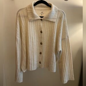 Aerie Collared Button-Up Cardigan